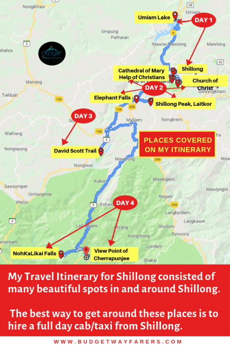shillong tour plan for 3 days